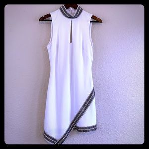 Bebe Rhinestone white Dress m